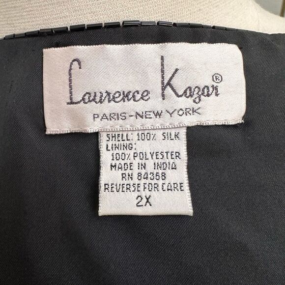 Vintage Laurence Kazar Silk Beaded Cardigan 2X Firework Colorful Evening NEW - Picture 13 of 16